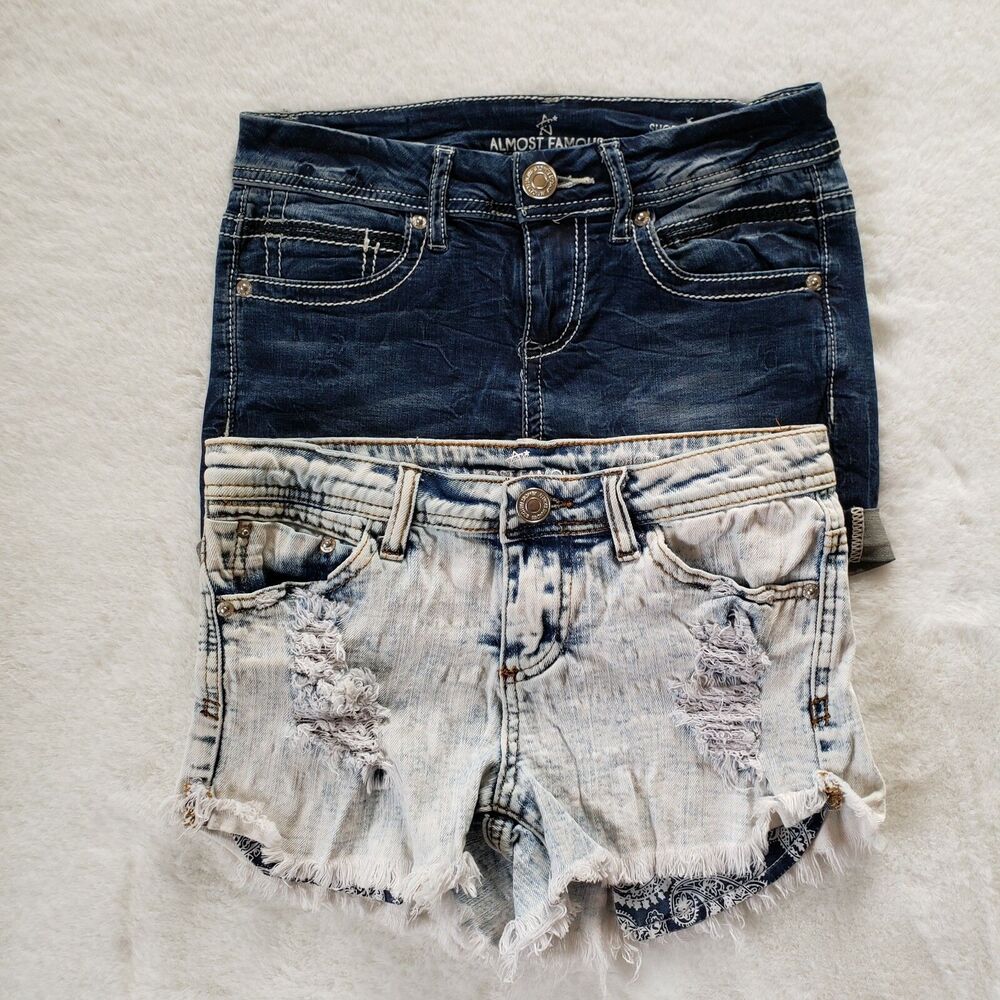 Womens Almost Famous Set of 2 Jean Shorts Size 1